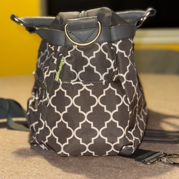 JJ Cole lime green and Gray Baby Bag - Picture 5 of 10